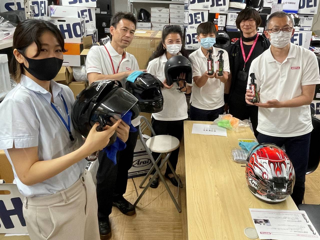MOTUL Japanと合同ヘルメットクリーニングを行いました！