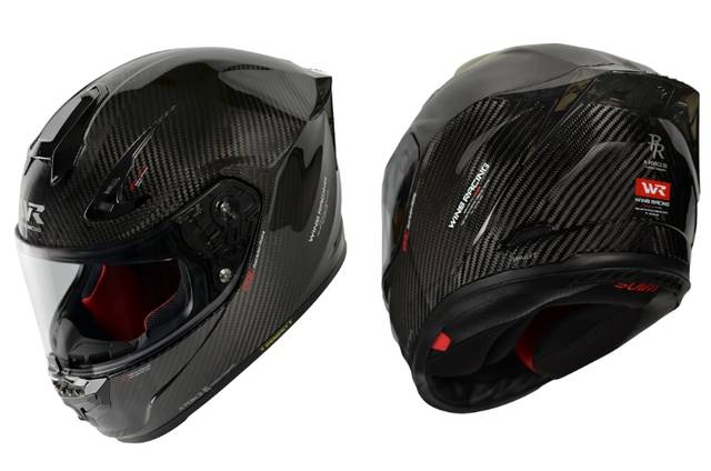 カーボンファイバー ブラック フルフェイスヘルメット A-FORCE WINS RS Type-C カーボン インナーシード付き バイク用