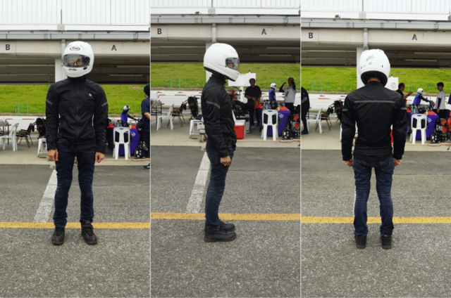 身長165cmの装着イメージ